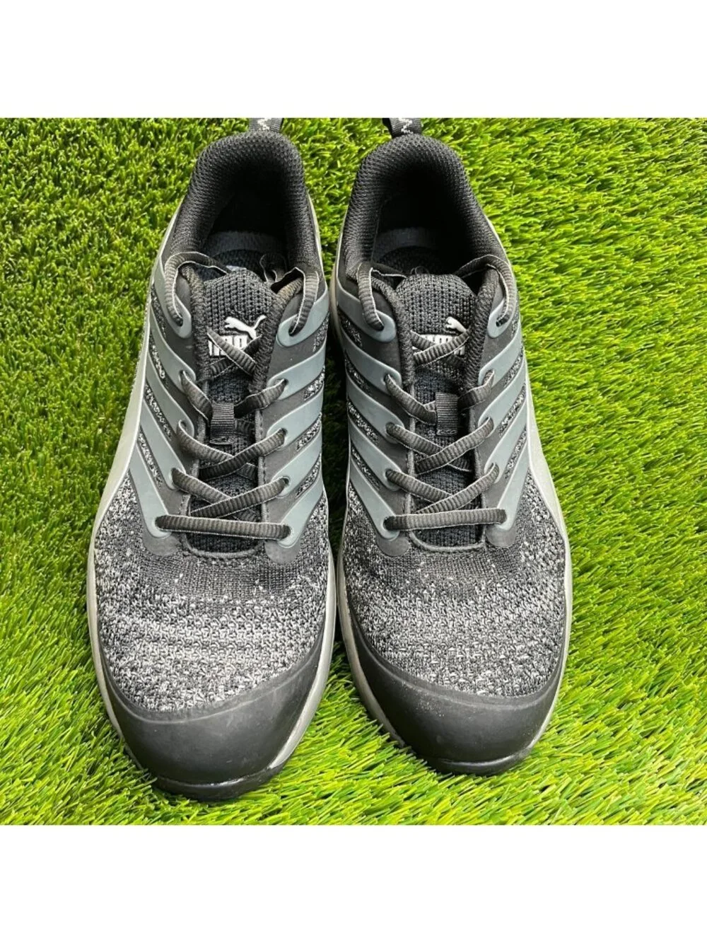 Puma Charge Low Mens Size 10 Black Gray Composite Toe Safety Work Shoes Sneakers